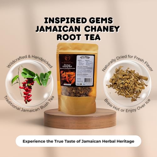 Jamaican Chaney Root Tea – 2oz (2-Pack) – Wildcrafted Herbal Tea Root, Naturally Grown, Authentic Caribbean Herb, Loose Dried Roots for Tea, Caffeine-Free, No Additives – Inspired Gems