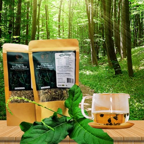 Jamaican Guinea Hen Weed Tea – 4oz (2 x 2oz Packs) | Handpicked Loose Leaf Herbal Tea | Anamu Herbs – Dried Leaves 100% Organic from Jamaica - Inspired Gems