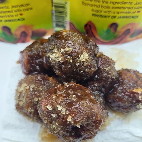 Ol' Time Jamaican Tamarind Balls – Authentic Caribbean Snack – Sweet and Tangy Fruit Candy Treat – Traditional Jamaican Sweets Made with Real Tamarind – 2 Pack, 2 oz Each – Inspired Gems, Tamarind Balls, Tamarind Candy