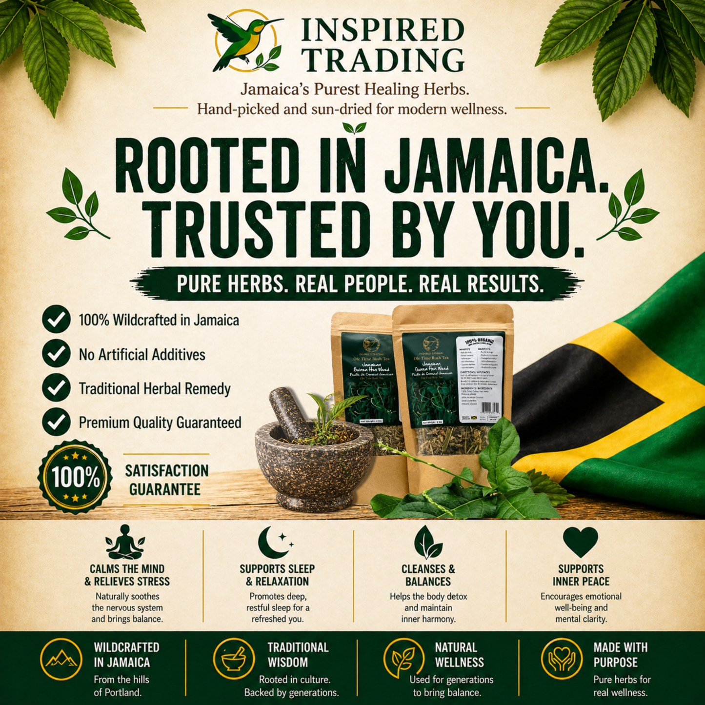 Jamaican Blue Vervain herbal tea natural relaxation preparation