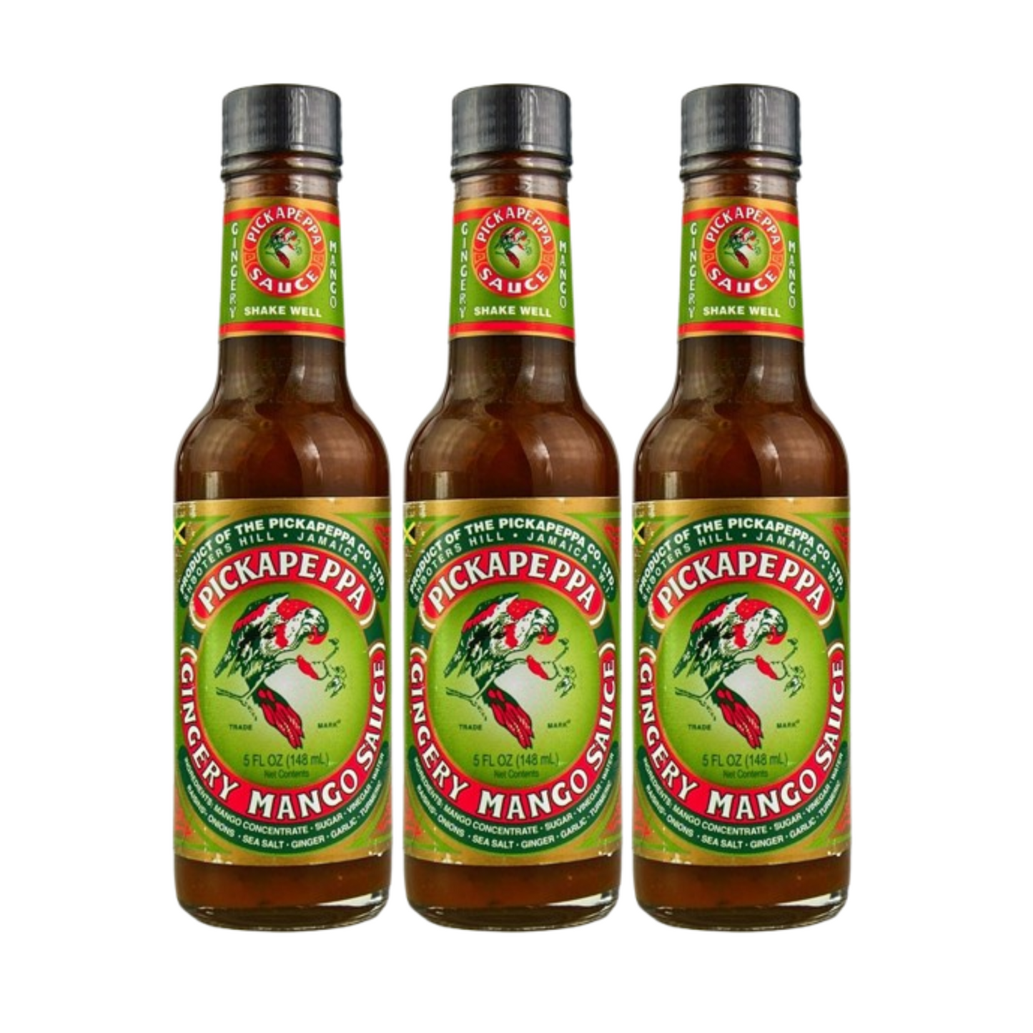 Pickapeppa Mango Sauce 5 oz (3-Pack) – Gingery Jamaican Hot Sauce with Tropical Mango Flavor