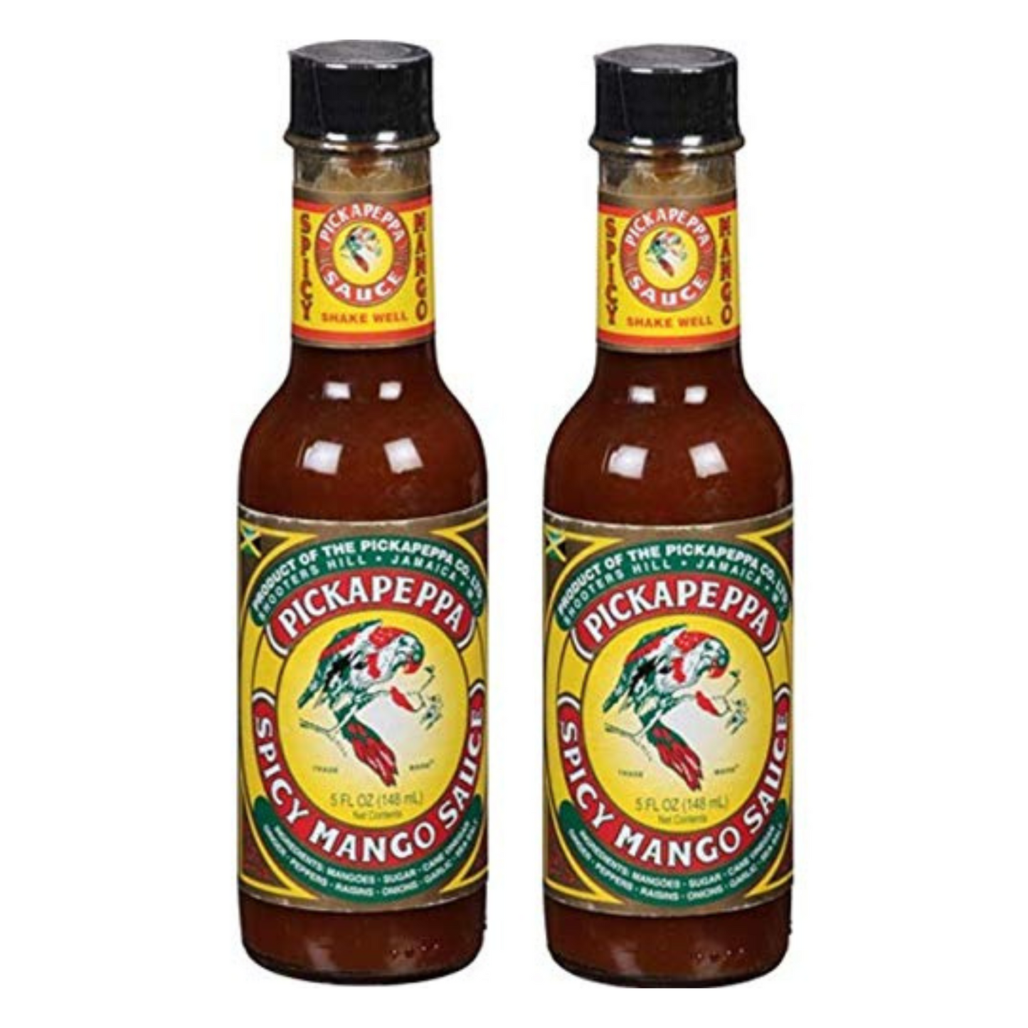 Pickapeppa Spicy Mango Sauce – 5oz (2 Pack) – Authentic Jamaican Hot Sauce with Sweet & Spicy Tropical Flavor – Perfect for Grilling, Marinades & Everyday Meals