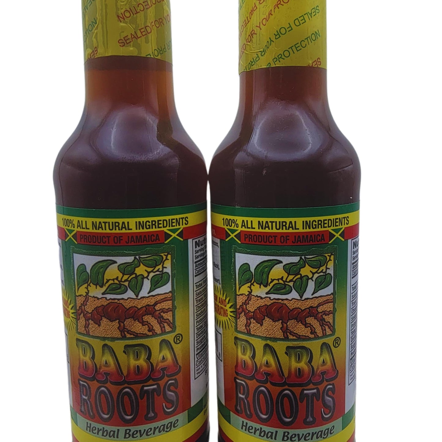 Baba Roots Herbal Tonic – 2 Pack – Traditional Jamaican Roots Drink with Chainy Root, Sarsaparilla, Strong Back & More – Bold Island Flavor
