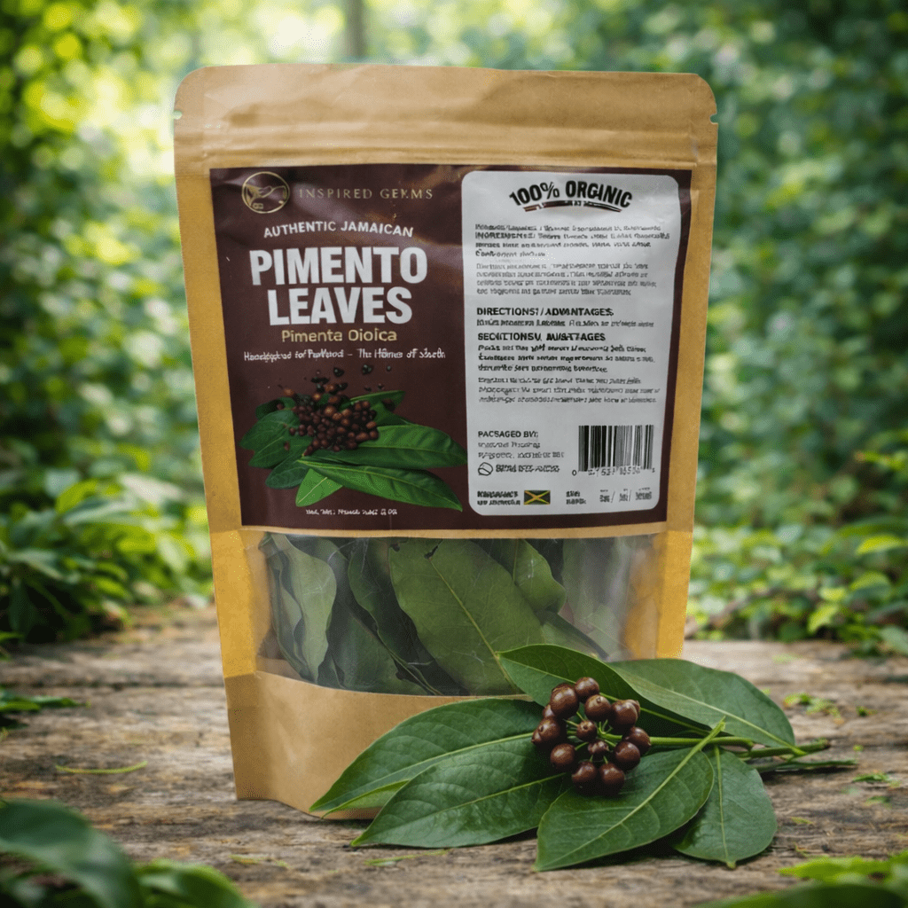 Authentic Jamaican Pimento Leaves 2oz – Whole Wildcrafted Allspice Leaves for Jerk Seasoning & Tea. - Inspired Trading