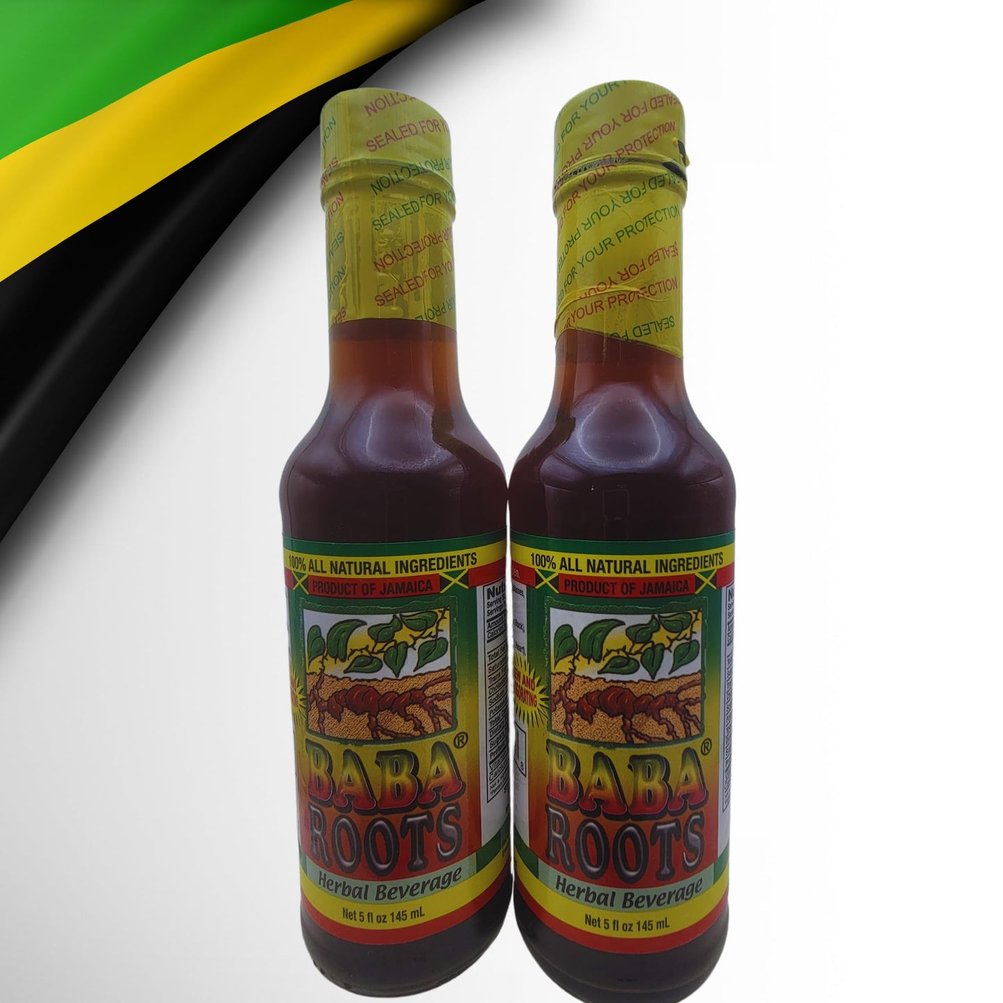 Baba Roots Herbal Tonic – 2 Pack – Traditional Jamaican Roots Drink with Chainy Root, Sarsaparilla, Strong Back & More – Bold Island Flavor