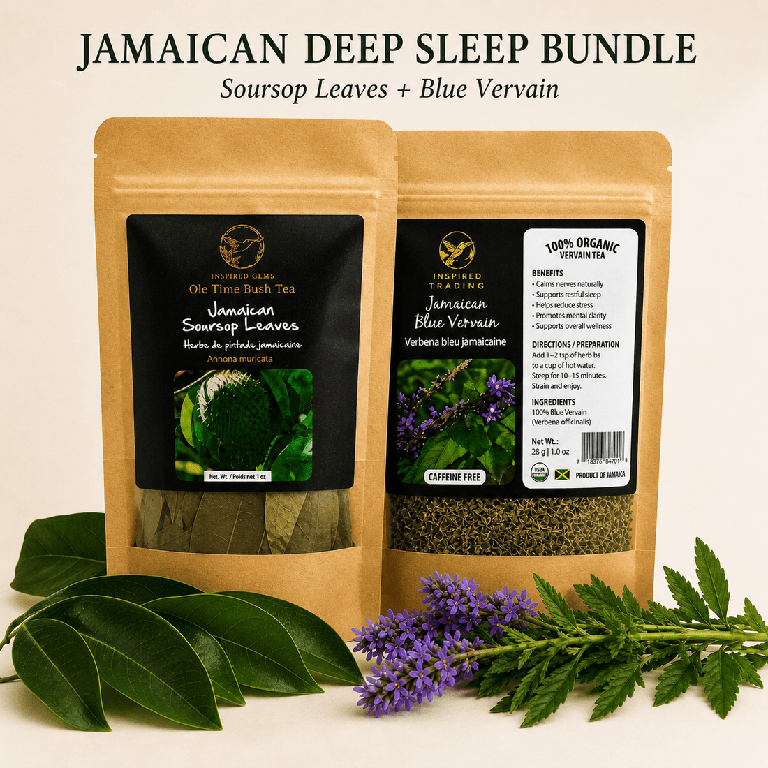 Sleepytime Tea — Jamaican Soursop Leaves + Blue Vervain Bundle - Inspired Trading