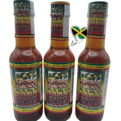 Jamaican Baba Roots Herbal Tonic – 3 Pack – Traditional Roots Blend with Chainy Root, Sarsaparilla, Tan Pon Rock, Strong Back, Raw Moon & Medina – 15 Fl Oz Each (45 Fl Oz Total)