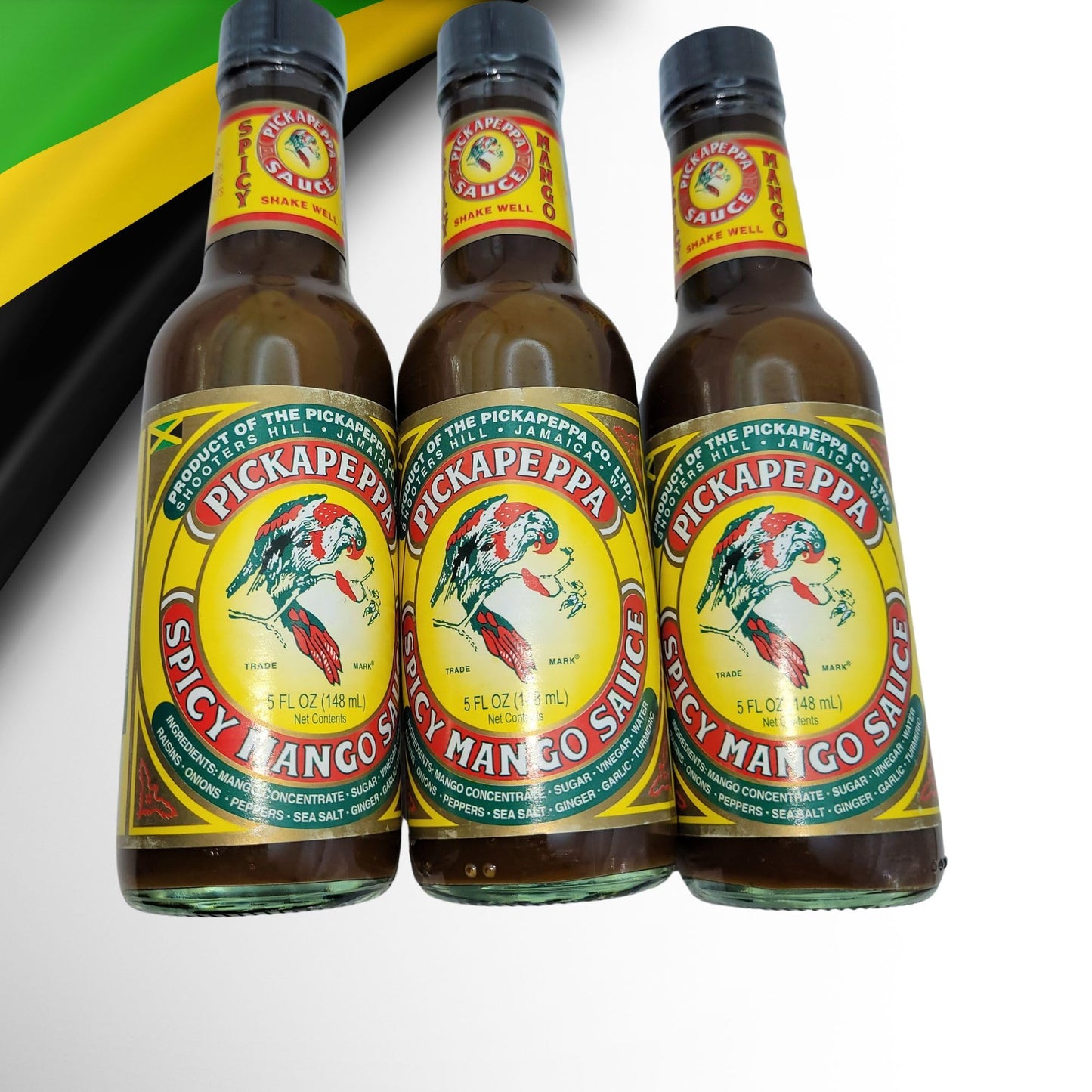 Pickapeppa Spicy Mango Sauce – 5 oz (2-Pack) – Authentic Jamaican Condiment with Bold Island Flavor – Real Jamaican Pickapeppa