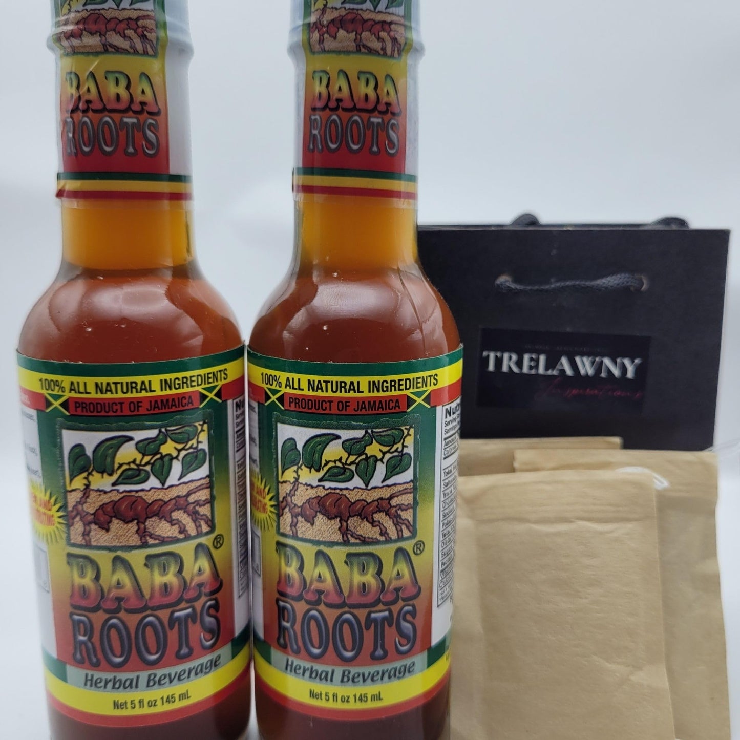 Baba Roots Herbal Tonic – 2 Pack – Traditional Jamaican Roots Drink with Chainy Root, Sarsaparilla, Strong Back & More – Bold Island Flavor