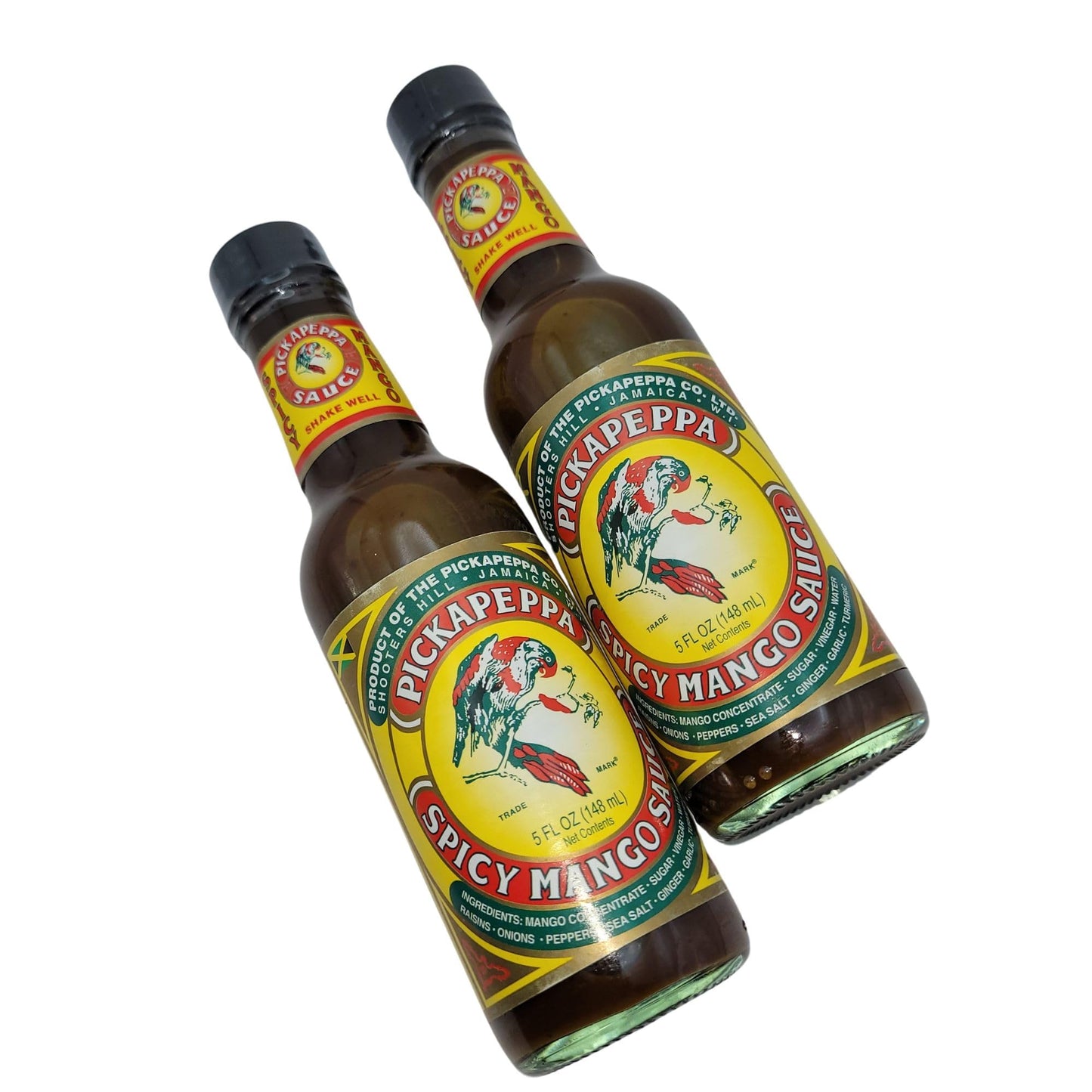 Pickapeppa Spicy Mango Sauce – 5 oz (2-Pack) – Authentic Jamaican Condiment with Bold Island Flavor – Real Jamaican Pickapeppa