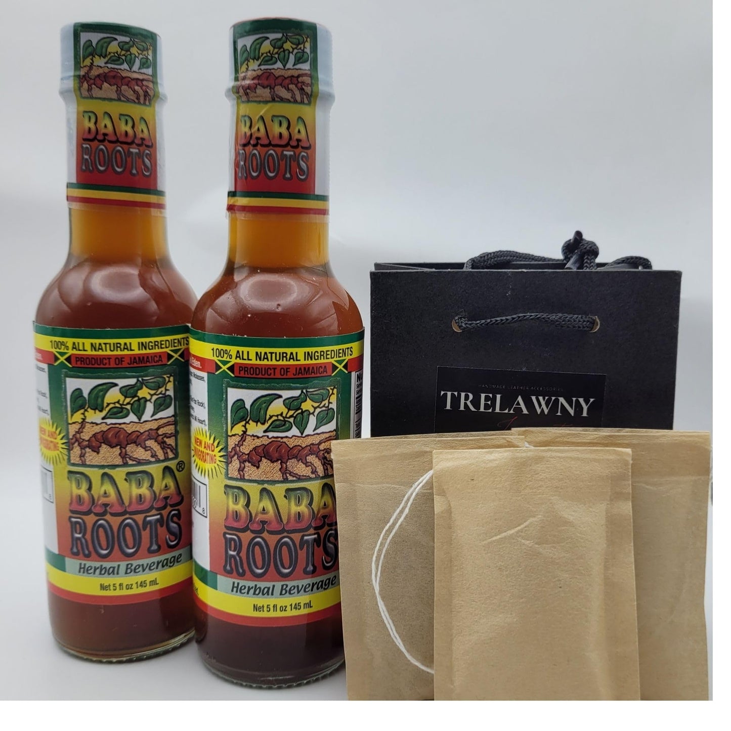 Baba Roots Herbal Tonic – 2 Pack – Traditional Jamaican Roots Drink with Chainy Root, Sarsaparilla, Strong Back & More – Bold Island Flavor