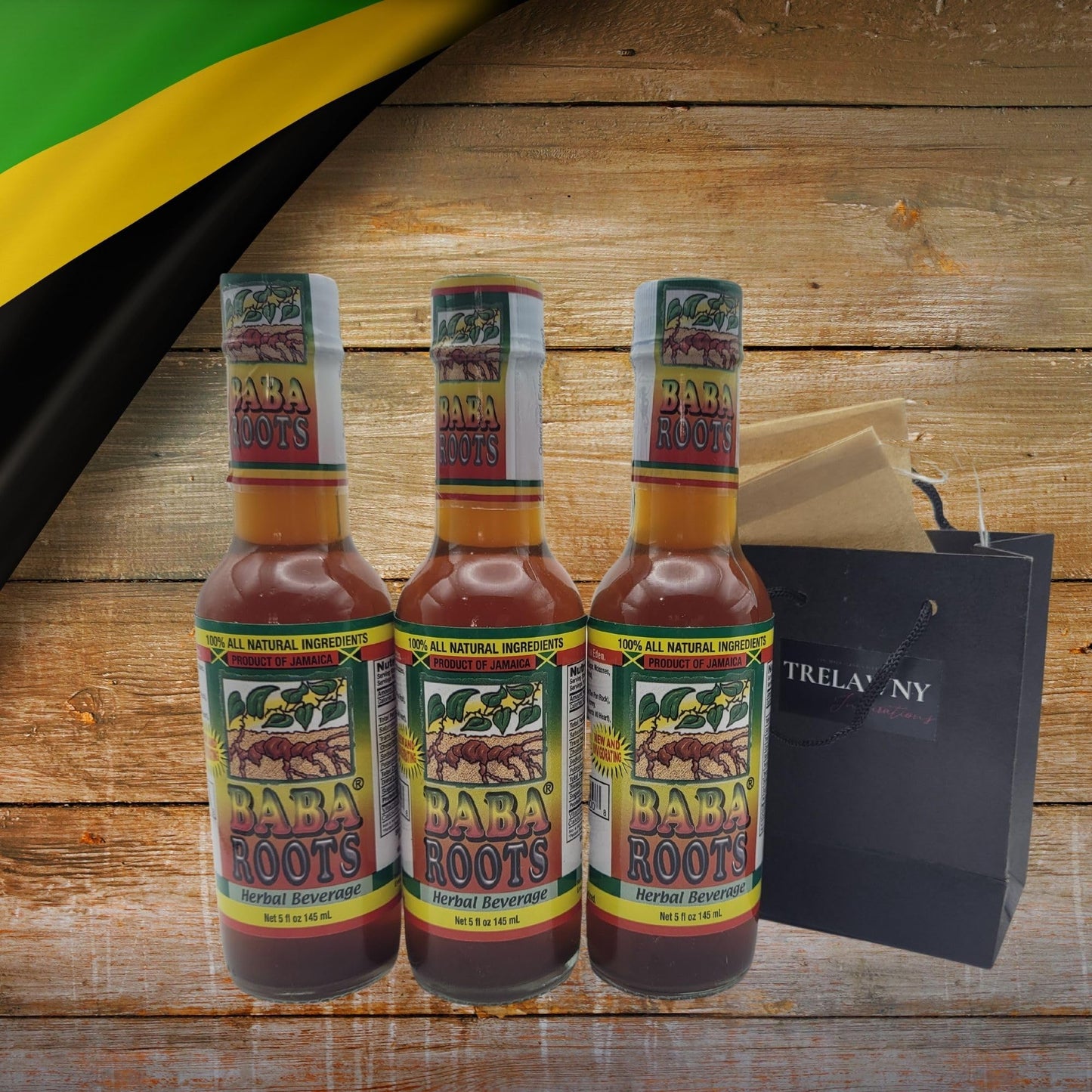 Jamaican Baba Roots Herbal Tonic – 3 Pack – Traditional Roots Blend with Chainy Root, Sarsaparilla, Tan Pon Rock, Strong Back, Raw Moon & Medina – 15 Fl Oz Each (45 Fl Oz Total)