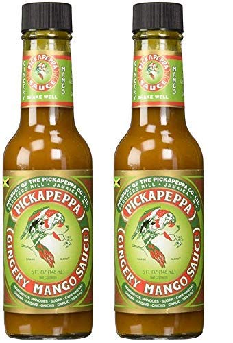 Pickapeppa Gingery Mango Sauce – 5 oz (2 Pack) – Jamaican Sweet & Tangy Gourmet Sauce – Bold Island Flavor for Meats, Seafood, and Everyday Dishes