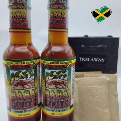 Baba Roots Herbal Tonic – 2 Pack – Traditional Jamaican Roots Drink with Chainy Root, Sarsaparilla, Strong Back & More – Bold Island Flavor