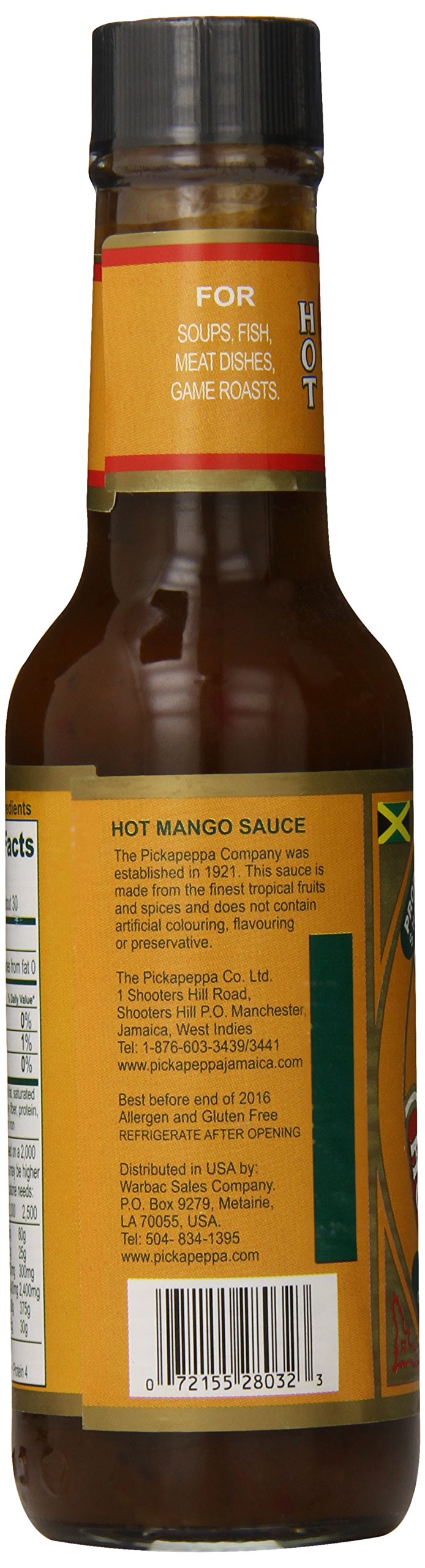 Pickapeppa Hot Mango Sauce 5 oz (3-Pack) – Authentic Jamaican Spicy Mango Flavor