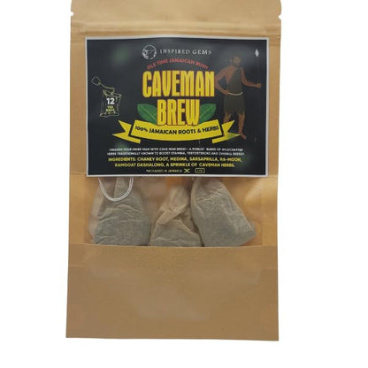 Caveman Brew – Jamaican Roots Herbal Tea – 2 Pack – Sarsaparilla, Chaney Root, Medina, Ra-moon & More Traditional Jamaican Herbs – Inspired Gems