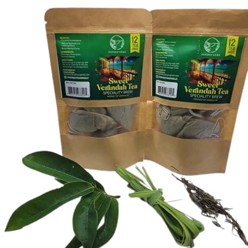 Jamaican Man Brew – Organic Jamaican Herbal Tea – Soursop, Lemongrass (Fevergrass) & Rosemary – Organic, Caffeine-Free, Gluten Free, 2 Pack (12 Tea Bags Each)