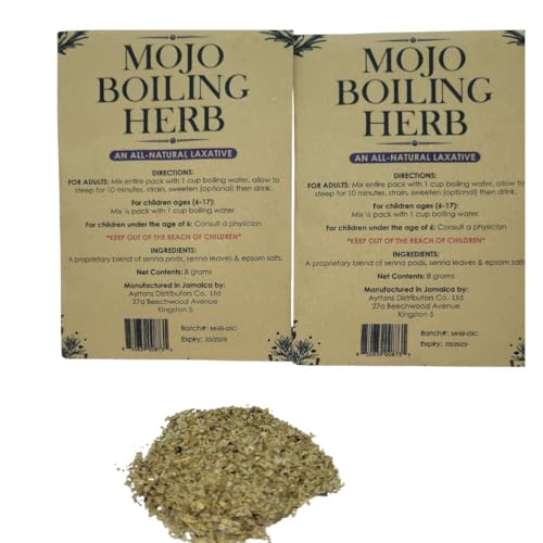 Jamaican Mojo Herbal Tea 2-Pack – Traditional Jamaican Wellness Blend – Includes Cerasee Tea – Natural Herbal Infusion – Caffeine-Free