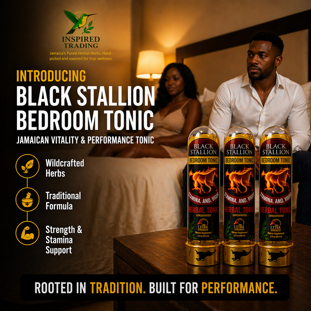 Black Stallion Herbal Tonic (3-Pack) | Authentic Jamaican Vitality Drink - Ship in 24hrs - Available in US & CA