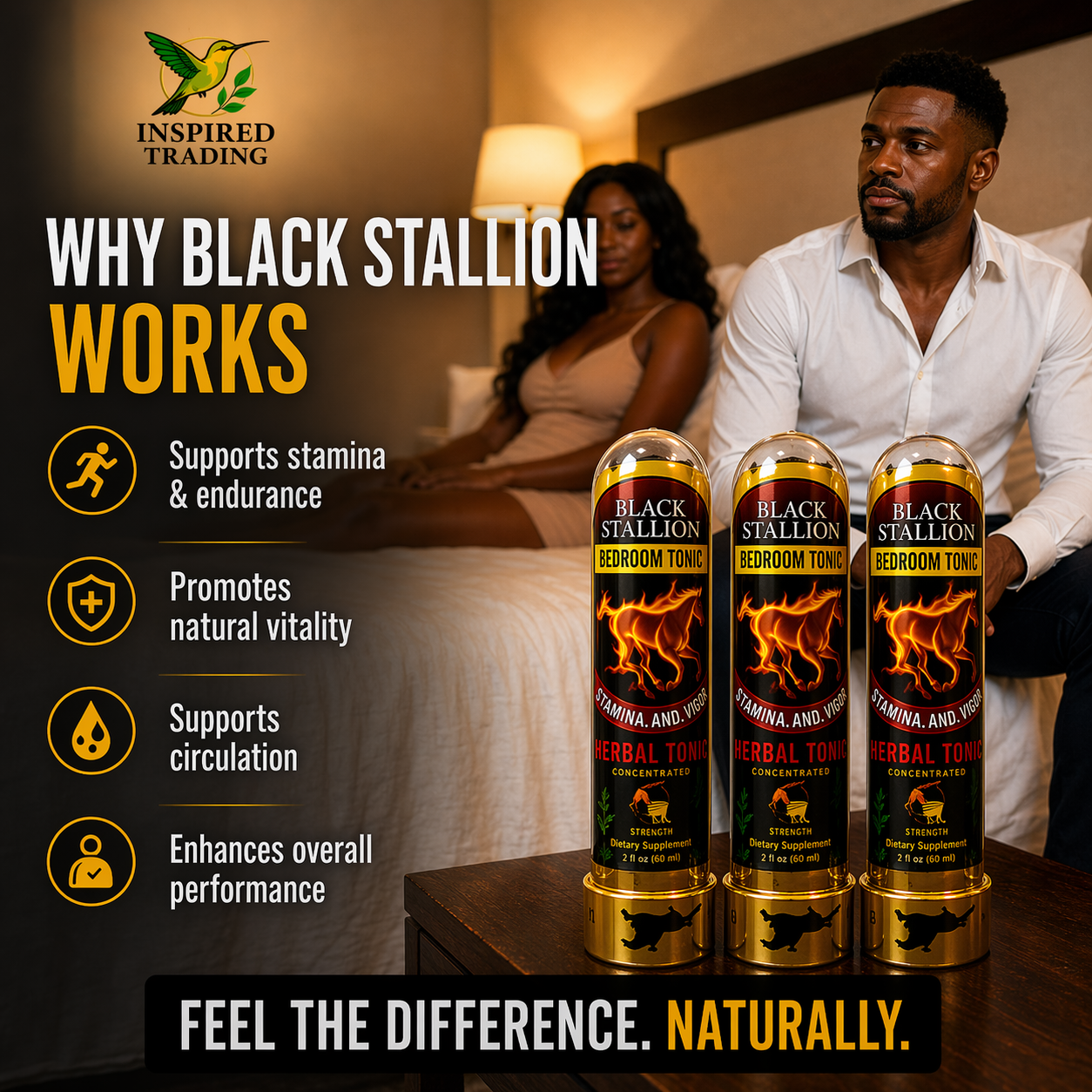 Black Stallion Herbal Tonic (3-Pack) | Authentic Jamaican Vitality Drink - Ship in 24hrs - Available in US & CA