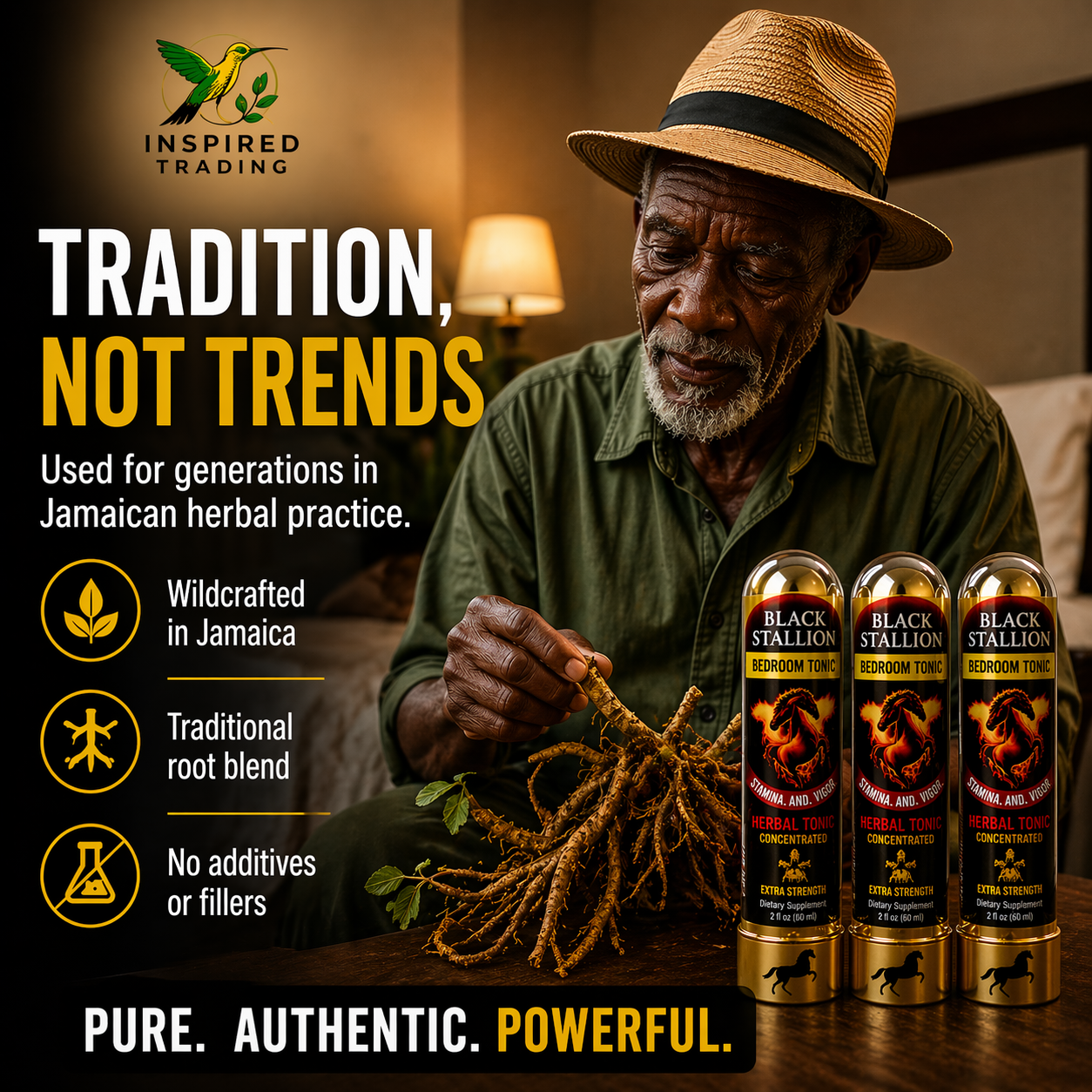 Black Stallion Herbal Tonic (3-Pack) | Authentic Jamaican Vitality Drink - Ship in 24hrs - Available in US & CA