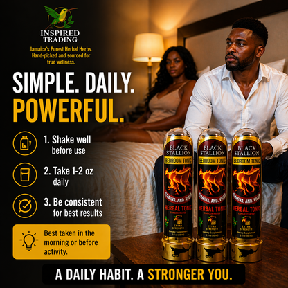 Black Stallion Herbal Tonic (3-Pack) | Authentic Jamaican Vitality Drink - Ship in 24hrs - Available in US & CA