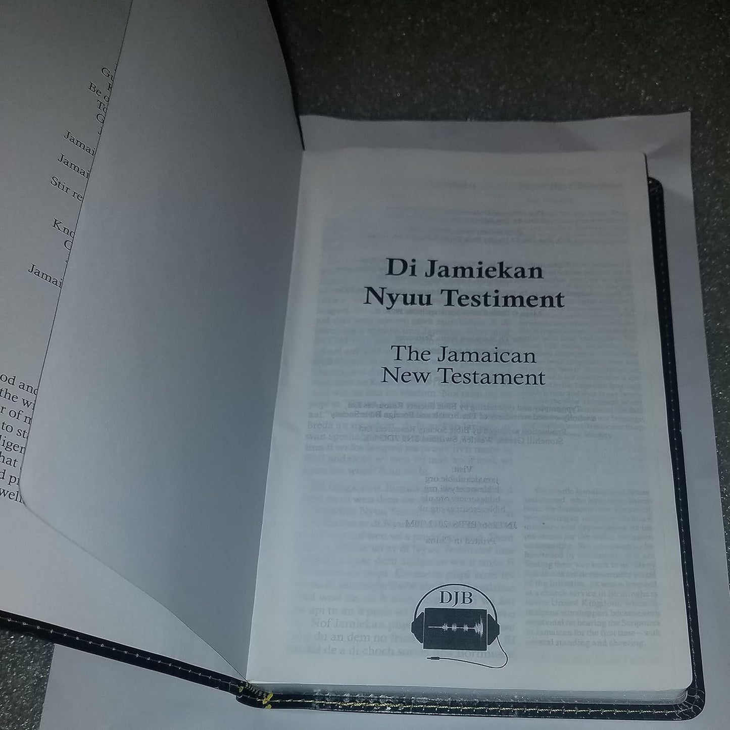 Jamaican Diglot New Testament with KJV – Parallel Patois-English Bible – Leather Bound Edition by Bible Society of the West Indies