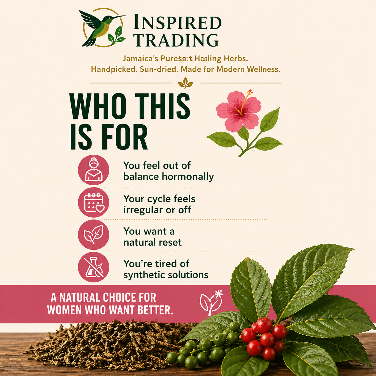 Authentic Jamaican Dog Blood Bush loose dried herb for fertility tea