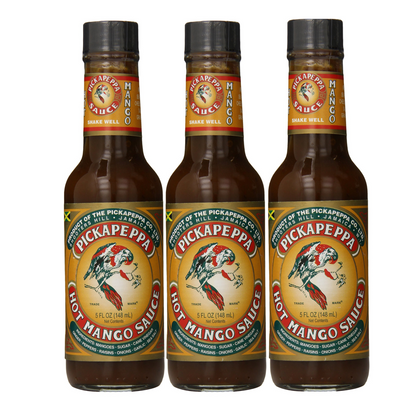 Pickapeppa Hot Mango Sauce 5 oz (3-Pack) – Authentic Jamaican Spicy Mango Flavor
