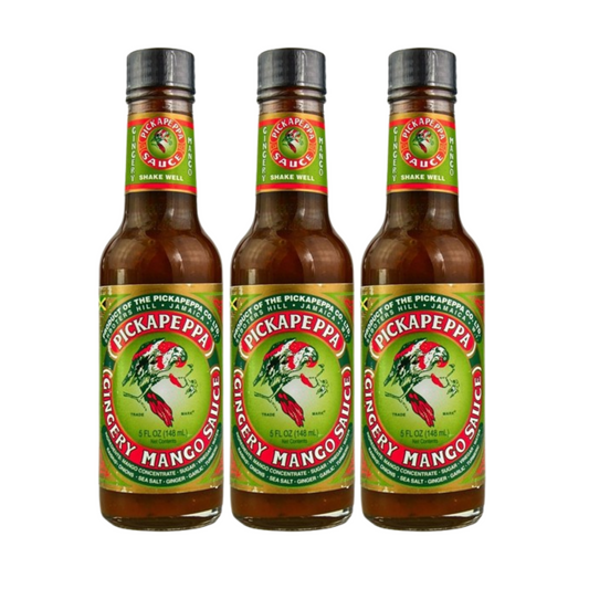 Pickapeppa Mango Sauce 5 oz (3-Pack) – Gingery Jamaican Hot Sauce with Tropical Mango Flavor