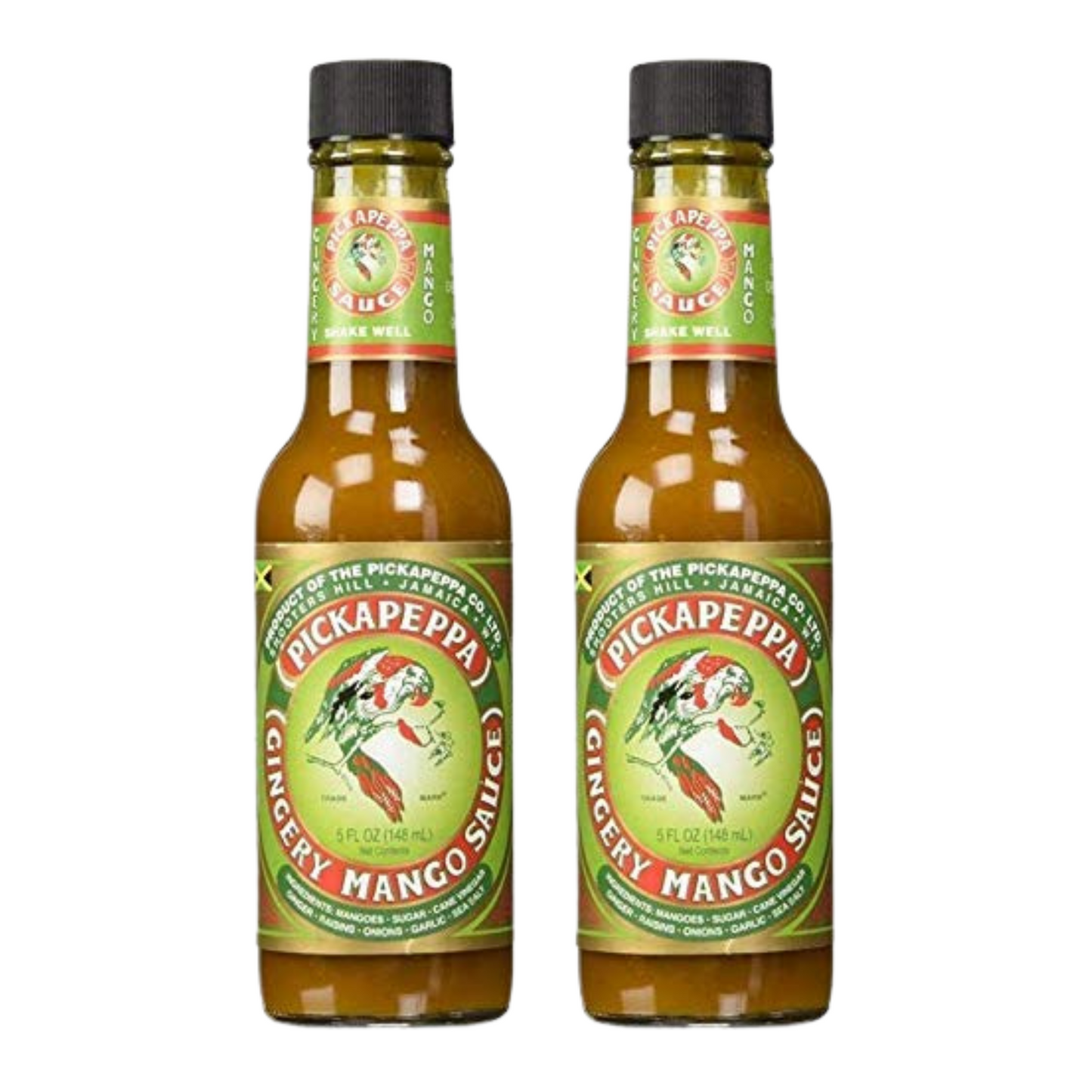 Pickapeppa Gingery Mango Sauce – 5 oz (2 Pack) – Jamaican Sweet & Tangy Gourmet Sauce – Bold Island Flavor for Meats, Seafood, and Everyday Dishes