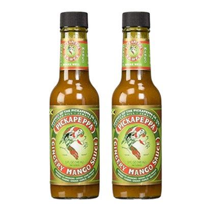 Pickapeppa Gingery Mango Sauce – 5 oz (2 Pack) – Jamaican Sweet & Tangy Gourmet Sauce – Bold Island Flavor for Meats, Seafood, and Everyday Dishes