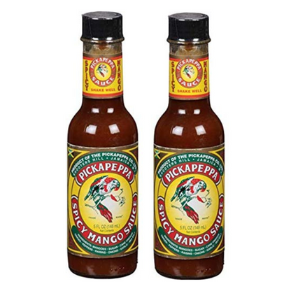 Pickapeppa Spicy Mango Sauce – 5oz (2 Pack) – Authentic Jamaican Hot Sauce with Sweet & Spicy Tropical Flavor – Perfect for Grilling, Marinades & Everyday Meals