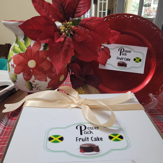 Clover’s Power Pack Jamaican Black Fruit Cake 8” Rum Soaked- Made in Jamaica