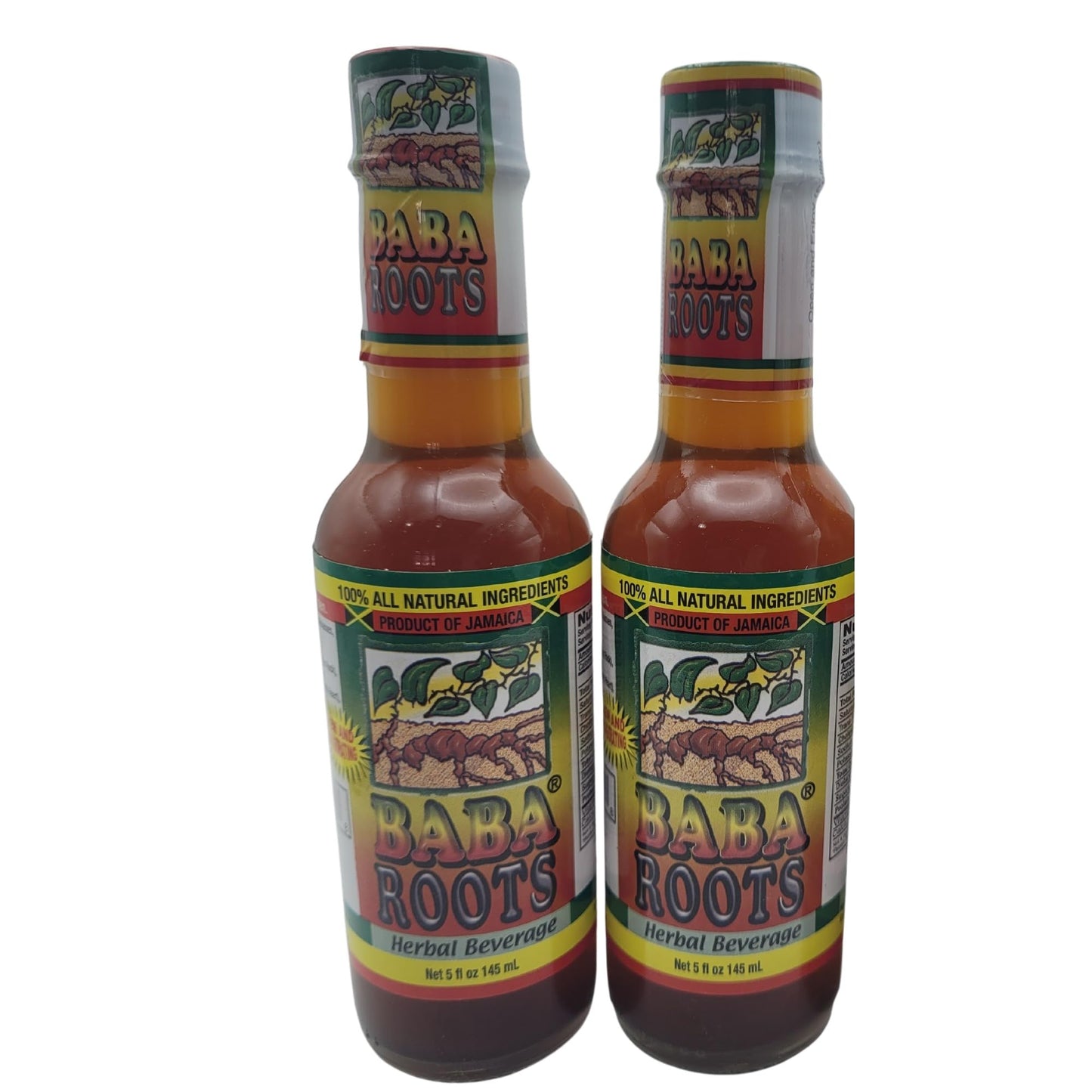 Baba Roots Herbal Tonic – 2 Pack – Traditional Jamaican Roots Drink with Chainy Root, Sarsaparilla, Strong Back & More – Bold Island Flavor