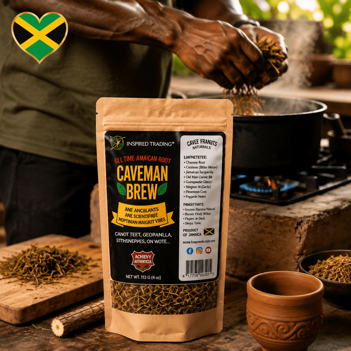 Authentic Jamaican Caveman Brew | The 7-Root Vitality Ritual - Ship in 24hrs- Available in US & CA - Inspired Trading