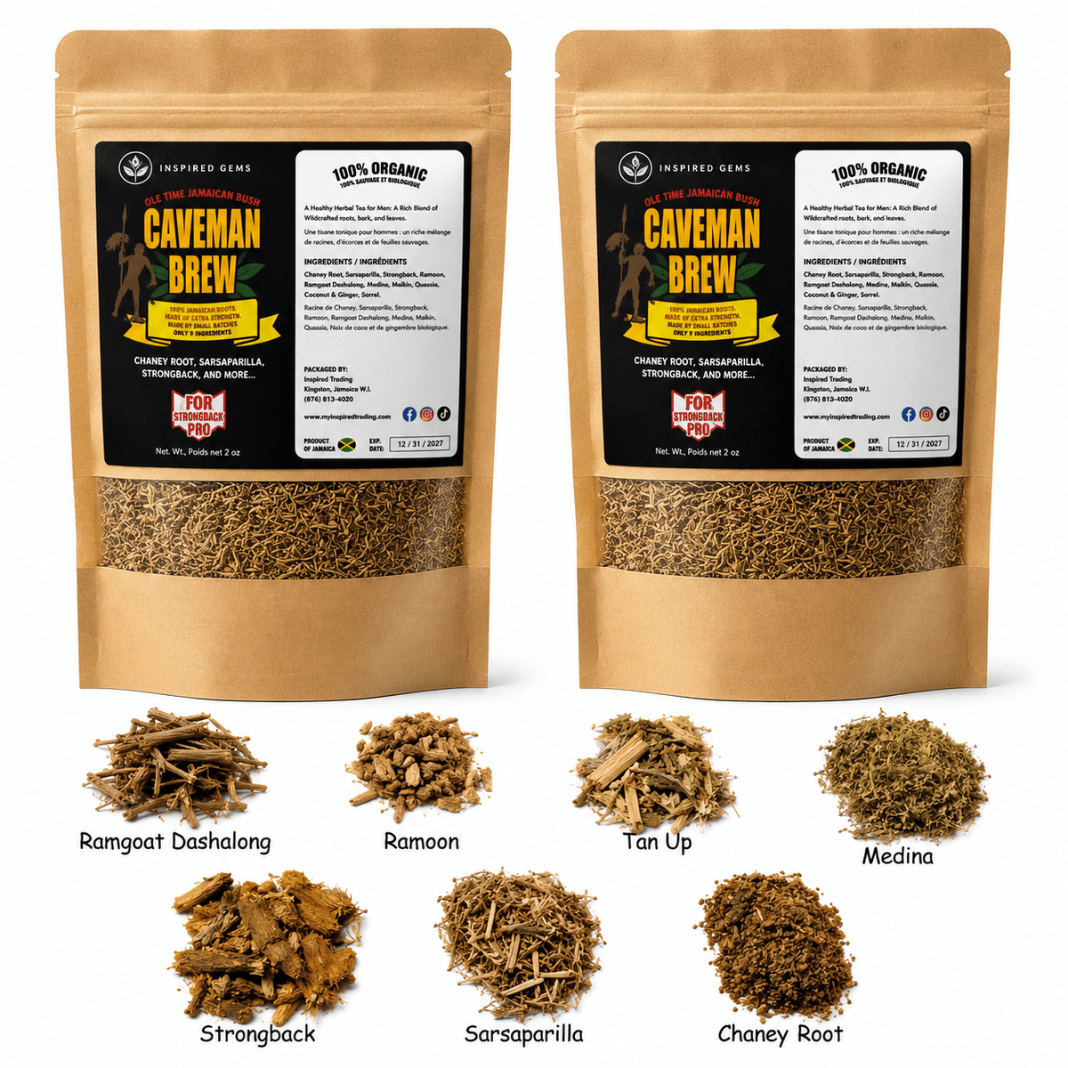 Authentic Jamaican Caveman Brew | The 7-Root Vitality Ritual - Ship in 24hrs- Available in US & CA - Inspired Trading
