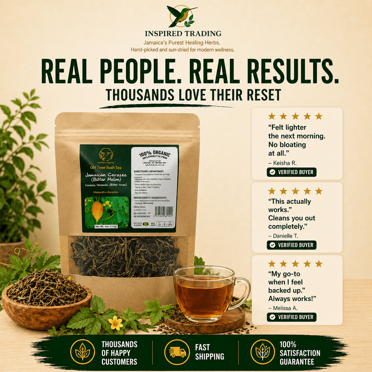 Authentic Jamaican Cerasee Tea | The Blood Purifier Ritual - Ship in 24hrs - Available in US & CA - Inspired Trading