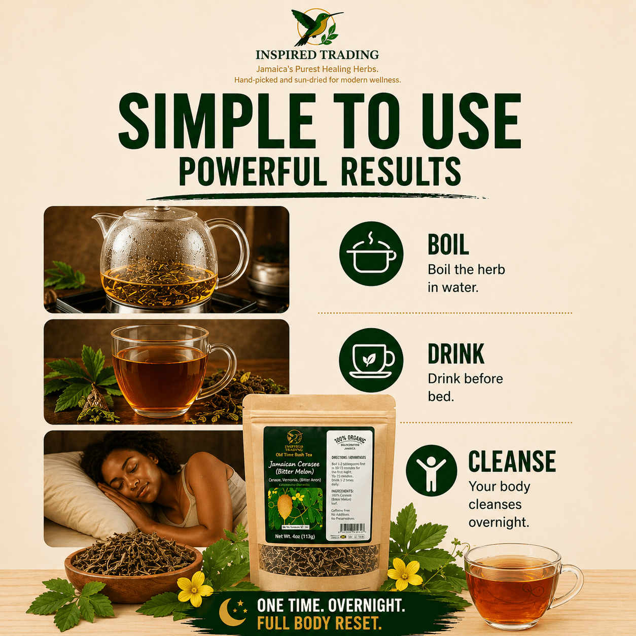 Authentic Jamaican Cerasee Tea | The Blood Purifier Ritual - Ship in 24hrs - Available in US & CA - Inspired Trading