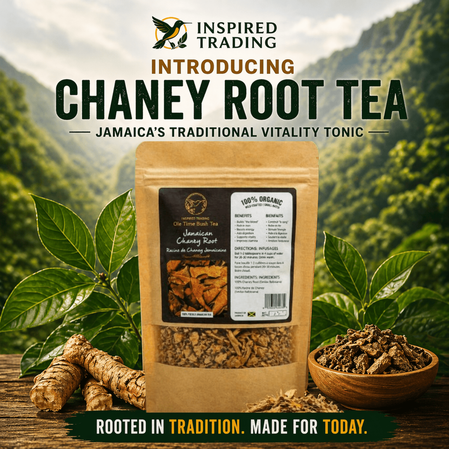 Authentic Jamaican Chaney Root (2 Packs) | The "Strong Back" Ritual - Available in US & Canada - Inspired Trading
