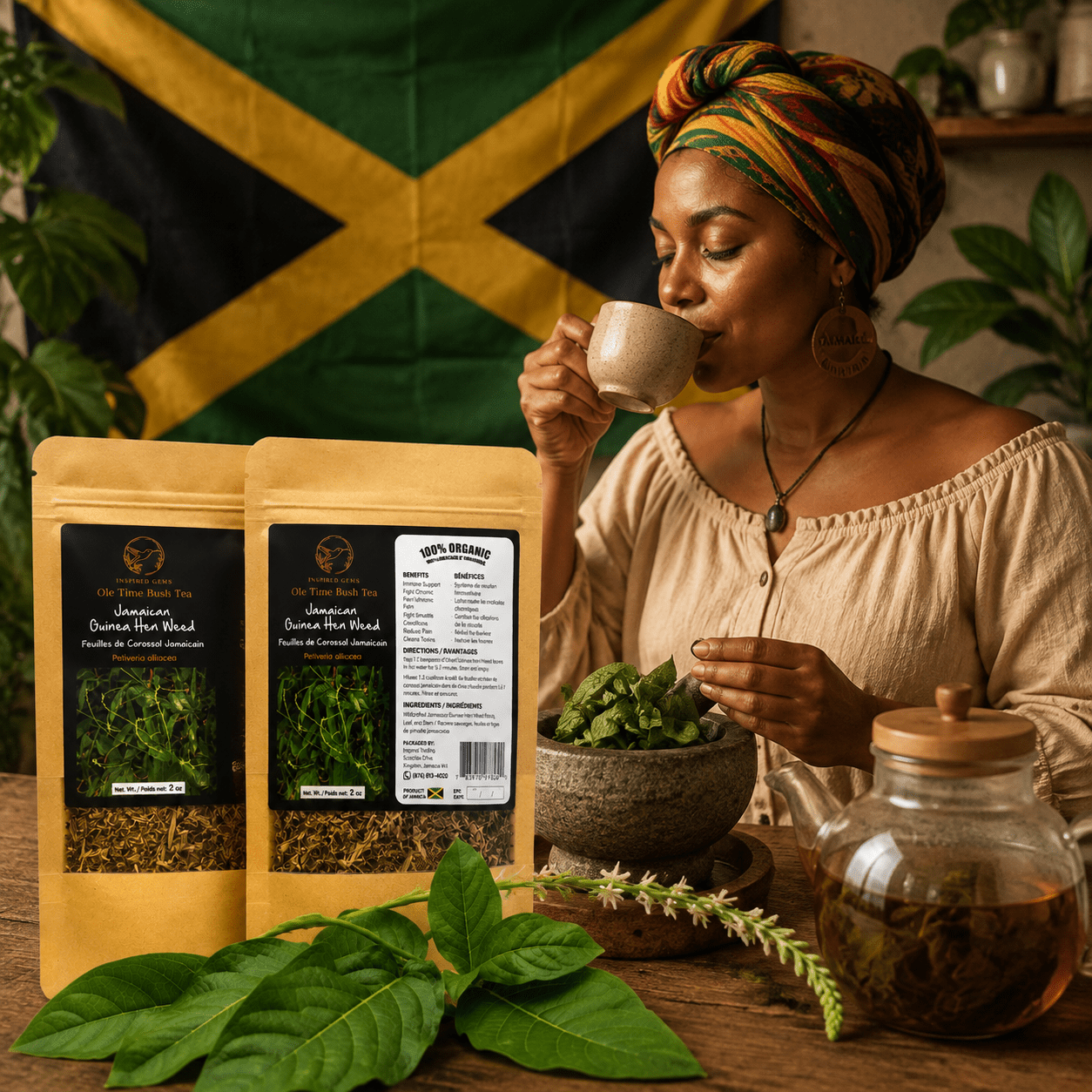 Authentic Jamaican Guinea Hen Weed | The Natural Defender-Available In US & Canada - Inspired Trading