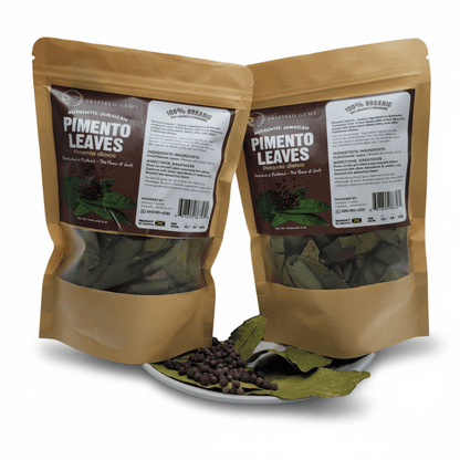 Authentic Jamaican Pimento Leaves 2oz – Whole Wildcrafted Allspice Leaves for Jerk Seasoning & Tea. - Inspired Trading