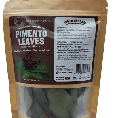 Authentic Jamaican Pimento Leaves 2oz – Whole Wildcrafted Allspice Leaves for Jerk Seasoning & Tea. - Inspired Trading