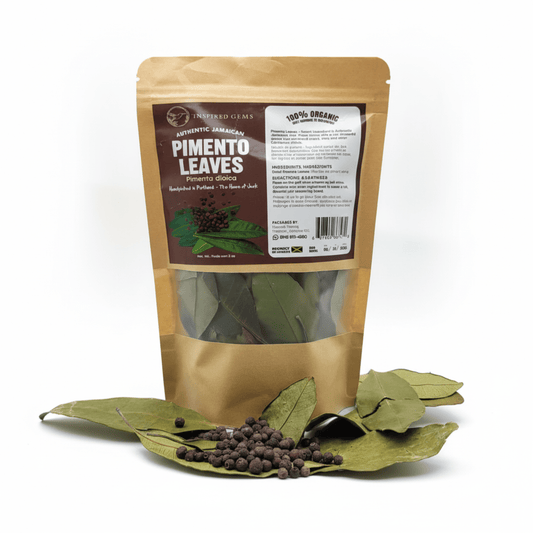 Authentic Jamaican Pimento Leaves 2oz – Whole Wildcrafted Allspice Leaves for Jerk Seasoning & Tea. - Inspired Trading