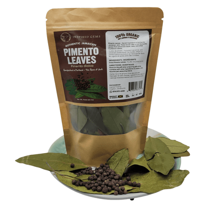 Authentic Jamaican Pimento Leaves 2oz – Whole Wildcrafted Allspice Leaves for Jerk Seasoning & Tea. - Inspired Trading