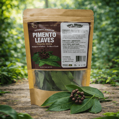 Authentic Jamaican Pimento Leaves 2oz – Whole Wildcrafted Allspice Leaves for Jerk Seasoning & Tea. - Inspired Trading