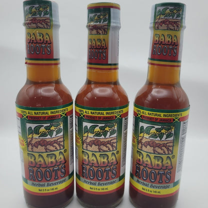 Jamaican Baba Roots Herbal Tonic – 3 Pack – Traditional Roots Blend with Chainy Root, Sarsaparilla, Tan Pon Rock, Strong Back, Raw Moon & Medina – 15 Fl Oz Each (45 Fl Oz Total)