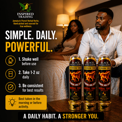 Black Stallion Herbal Tonic (3 - Pack) | Authentic Jamaican Vitality Drink - Ship in 24hrs - Available in US & CA