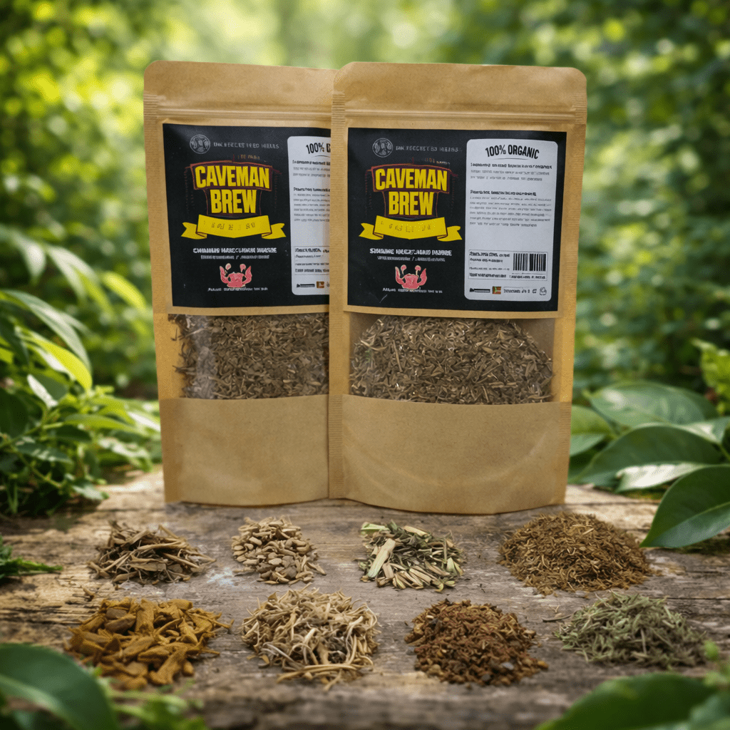 Caveman Brew Roots Tea (2 - Pack) - Authentic Jamaican Herbal Tonic for Men - Inspired Trading