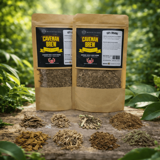 Caveman Brew Roots Tea (2 - Pack) - Authentic Jamaican Herbal Tonic for Men - Inspired Trading
